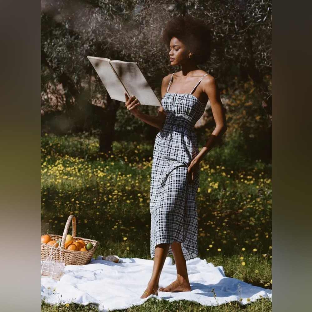 Faithfull The Brand - Jasmina Midi Dress - Milana Check Print - L